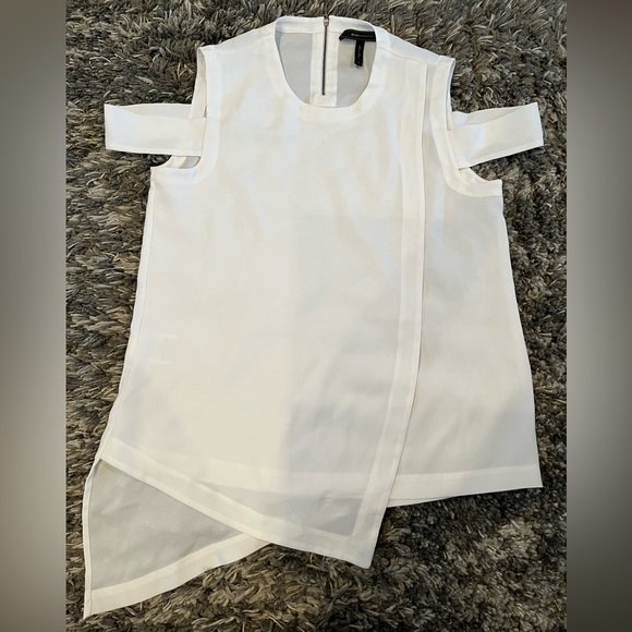 BCBGMaxAzria Bethy Asymmetrical White Top - Picture 4 of 7
